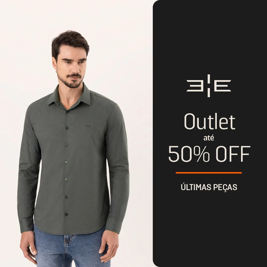 Mesmo produto com a moldura Outlet até 50% OFF gerada pelo Smart Feeds